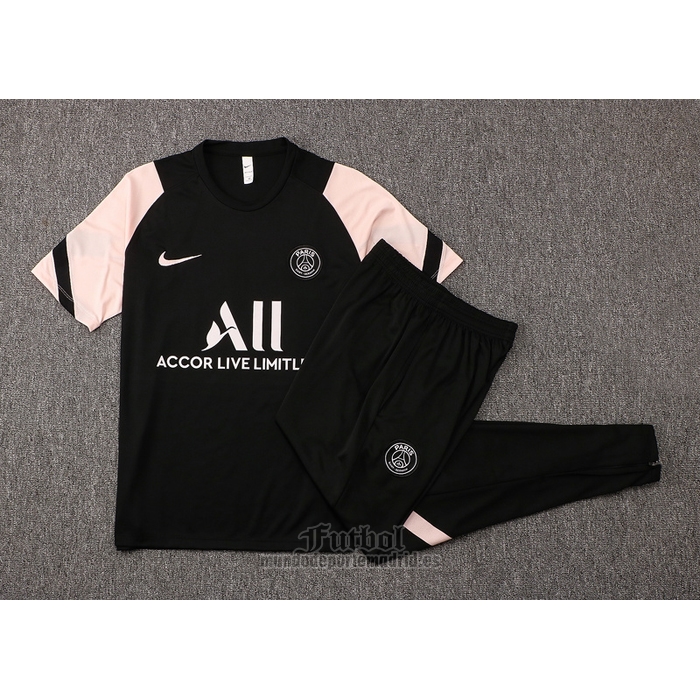 Chandal del Paris Saint-Germain Manga Corta 2021-2022 Negro y Rosa